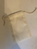 Re-useable Unbleached Cotton Drawstring Tea Bag