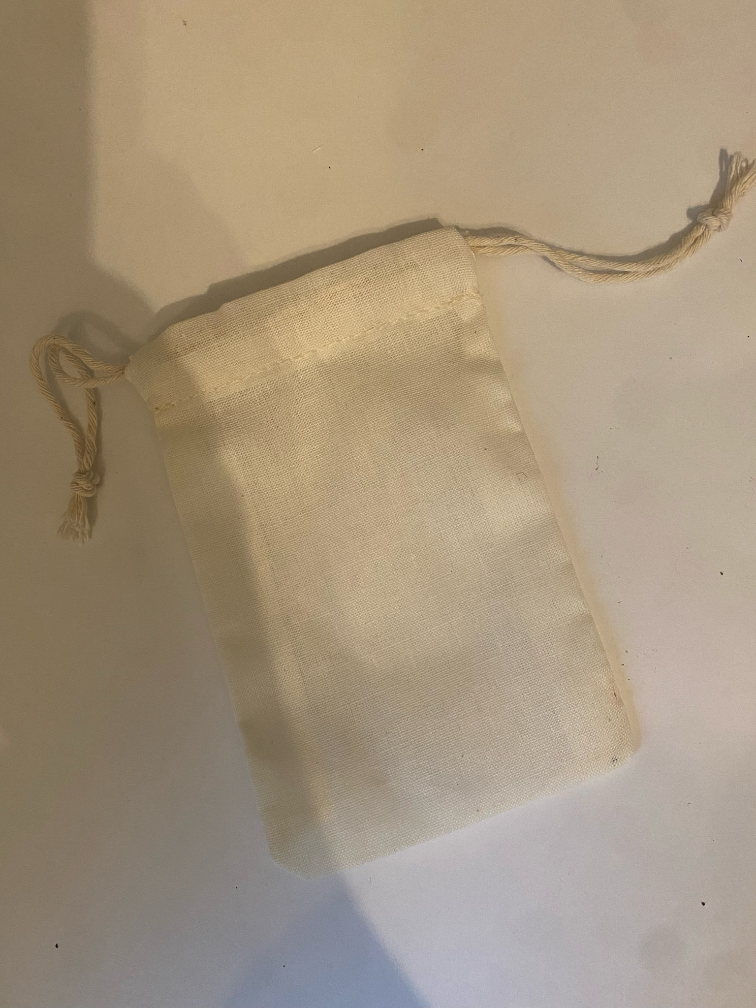 Re-useable Unbleached Cotton Drawstring Tea Bag